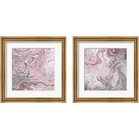 Framed 'Blush Minerals 2 Piece Framed Art Print Set' border=