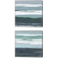 Framed Teal Sea 2 Piece Canvas Print Set