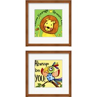 Framed 'Inspiration Animal 2 Piece Framed Art Print Set' border=