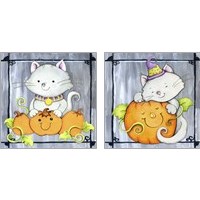 Framed 'Pumpkin Hugs 2 Piece Art Print Set' border=