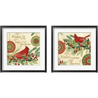 Framed 'Winter Feathers 2 Piece Framed Art Print Set' border=