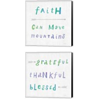 Framed 'Beliefs  2 Piece Canvas Print Set' border=