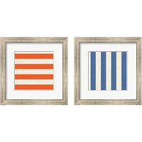 Framed 'Blue Sky Garden Pattern 2 Piece Framed Art Print Set' border=