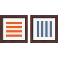 Framed 'Blue Sky Garden Pattern 2 Piece Framed Art Print Set' border=