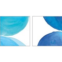 Framed 'Pools of Turquoise 2 Piece Art Print Set' border=