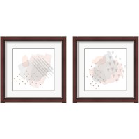 Framed 'Lovely Blush 2 Piece Framed Art Print Set' border=