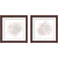 Framed 'Lovely Blush 2 Piece Framed Art Print Set' border=