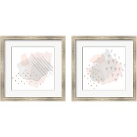 Framed 'Lovely Blush 2 Piece Framed Art Print Set' border=