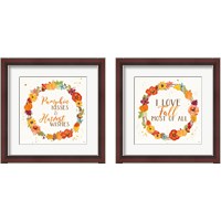 Framed Harvest Wishes 2 Piece Framed Art Print Set