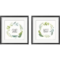 Framed 'Fine Herbs 2 Piece Framed Art Print Set' border=