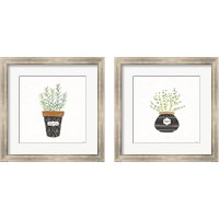 Framed 'Fine Herbs  2 Piece Framed Art Print Set' border=