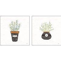 Framed 'Fine Herbs  2 Piece Art Print Set' border=
