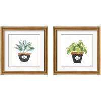 Framed 'Fine Herbs  2 Piece Framed Art Print Set' border=