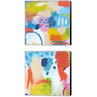 Framed 'Cheerful  2 Piece Canvas Print Set' border=