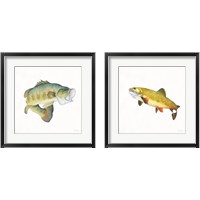 Framed 'Gone Fishin 2 Piece Framed Art Print Set' border=