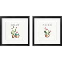 Framed 'Desert Bloom 2 Piece Framed Art Print Set' border=