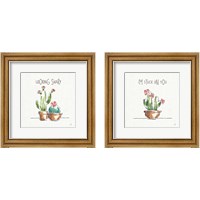 Framed 'Desert Bloom 2 Piece Framed Art Print Set' border=