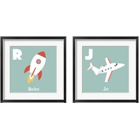 Framed Transportation Alphabet 2 Piece Framed Art Print Set