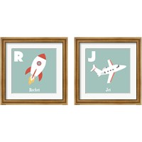 Framed Transportation Alphabet 2 Piece Framed Art Print Set