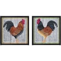 Framed 'Chicken  2 Piece Framed Art Print Set' border=