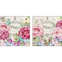 Framed 'Paris Flower Market 2 Piece Art Print Set' border=