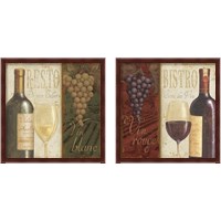 Framed 'Wine List 2 Piece Framed Art Print Set' border=