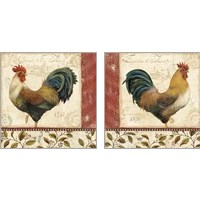 Framed 'Majestic Rooster 2 Piece Art Print Set' border=