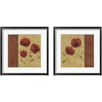 Framed 'Red Poppies 2 Piece Framed Art Print Set' border=