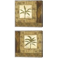 Framed 'Palmier Tropical 2 Piece Canvas Print Set' border=
