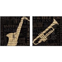 Framed 'Jazz Improv 2 Piece Art Print Set' border=
