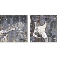 Framed 'Rock Concert 2 Piece Art Print Set' border=