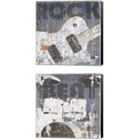 Framed 'Rock Concert 2 Piece Canvas Print Set' border=