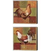 Framed 'Gourmet Rooster  2 Piece Canvas Print Set' border=