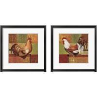 Framed 'Gourmet Rooster  2 Piece Framed Art Print Set' border=