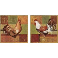 Framed 'Gourmet Rooster  2 Piece Art Print Set' border=