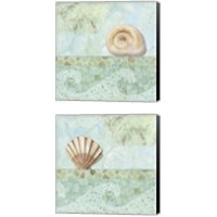 Framed 'Spa Shells 2 Piece Canvas Print Set' border=