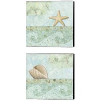 Framed 'Spa Shells 2 Piece Canvas Print Set' border=