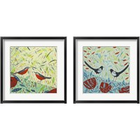 Framed 'Pair of Birds 2 Piece Framed Art Print Set' border=