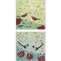 Framed 'Pair of Birds 2 Piece Art Print Set' border=