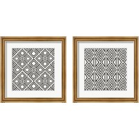 Framed 'African Wild Pattern BW 2 Piece Framed Art Print Set' border=