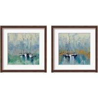 Framed 'Boats in the Harbor 2 Piece Framed Art Print Set' border=