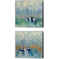 Framed Boats in the Harbor 2 Piece Canvas Print Set