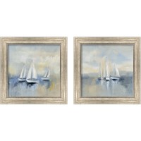 Framed 'Morning Sail 2 Piece Framed Art Print Set' border=