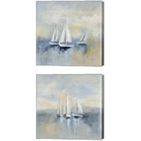 Framed 'Morning Sail 2 Piece Canvas Print Set' border=