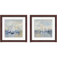 Framed 'Morning Sail 2 Piece Framed Art Print Set' border=