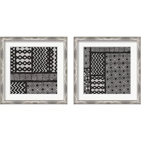 Framed 'Kuba Abstract BW 2 Piece Framed Art Print Set' border=