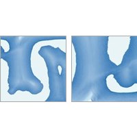Framed 'Batik Blue 2 Piece Art Print Set' border=