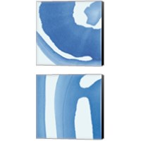 Framed 'Batik Blue 2 Piece Canvas Print Set' border=