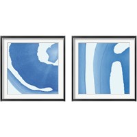 Framed 'Batik Blue 2 Piece Framed Art Print Set' border=