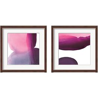 Framed 'Swish of Magenta 2 Piece Framed Art Print Set' border=